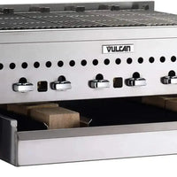 Vulcan - 36" Gas Countertop Standard Duty Radiant Charbroiler with Manual Control - VCCB36