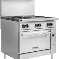 Vulcan - 36" Gas Restaurant Range with 6 Burners with Standard Oven - 36S-6B