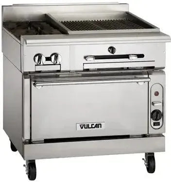 Vulcan - 36" Heavy-Duty Infrared Charbroiler Range with Standard Oven - VTC36S