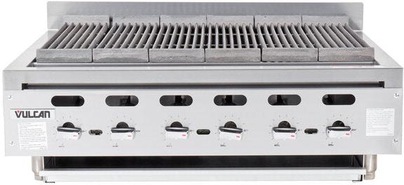 Vulcan - 36" Medium-Duty Radiant Charbroiler with 6 Burners, 102,000 BTU - VACB36