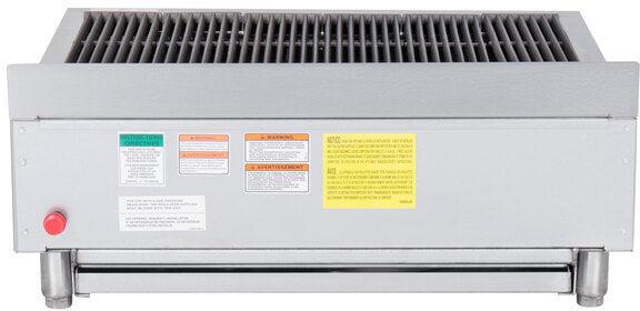 Vulcan - 36" Medium-Duty Radiant Charbroiler with 6 Burners, 102,000 BTU - VACB36