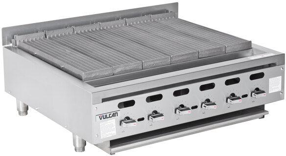 Vulcan - 36" Medium-Duty Radiant Charbroiler with 6 Burners, 102,000 BTU - VACB36