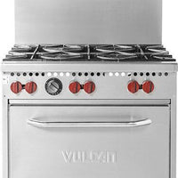 Vulcan - 36" Natural Gas Restaurant Range with 6 Burners with Standard Oven - SX36-6BN - DISCONTINUED