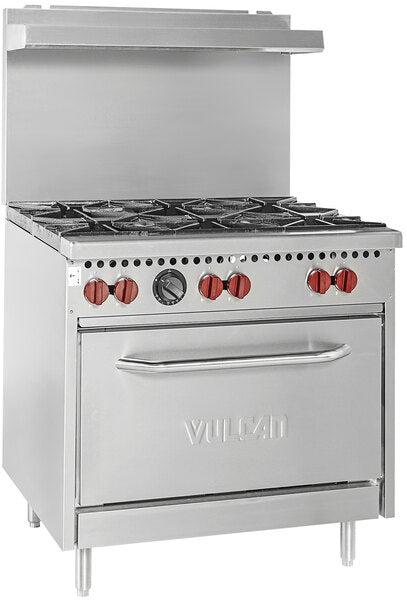 Vulcan - 36" Natural Gas Restaurant Range with 6 Burners with Standard Oven - SX36-6BN - DISCONTINUED