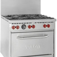 Vulcan - 36" Natural Gas Restaurant Range with 6 Burners with Standard Oven - SX36-6BN - DISCONTINUED