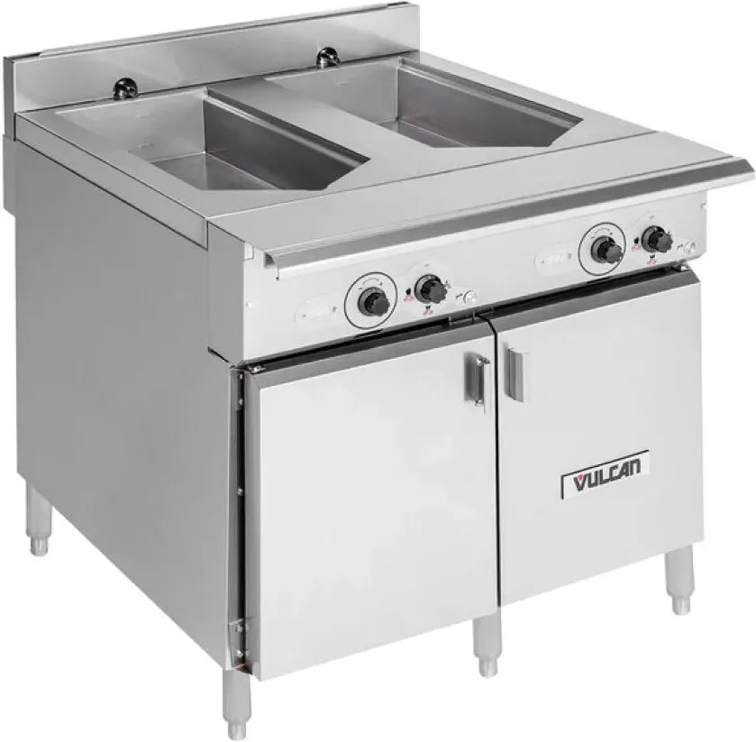 Vulcan - 36" Wide / Double Tank Versatile Chef Station Multifuntional Cooker - VCS36D