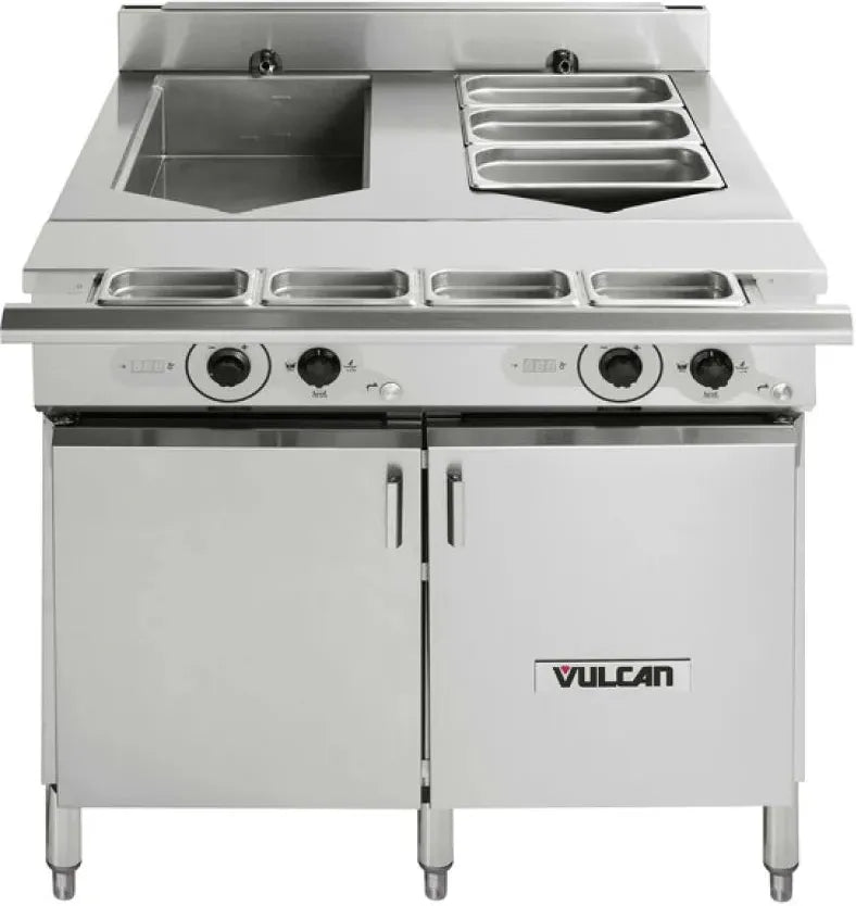 Vulcan - 36" Wide / Double Tank Versatile Chef Station Multifuntional Cooker - VCS36D