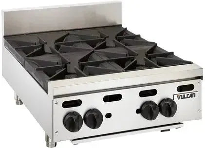 Vulcan - 4 Burners Countertop Gas Hotplate / Range with Manual Controls - VHP424