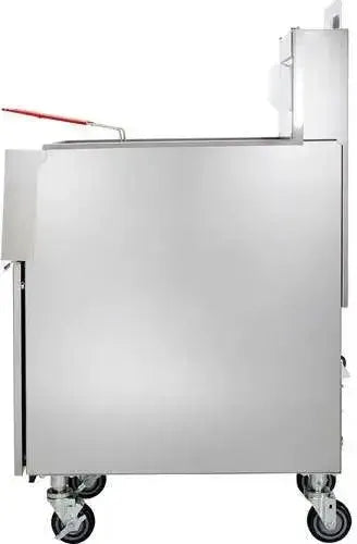 Vulcan - 4-Tank 180-200 lb Total Capacity Nat. Gas Floor Fryer, Computer Controls, KleenScreen - 4TR45CF