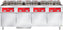 Vulcan - 4-Tank 200 lb Total Capacity Electric Floor Fryer, Computer Controls, KleenScreen Filtration - 4ER50CF
