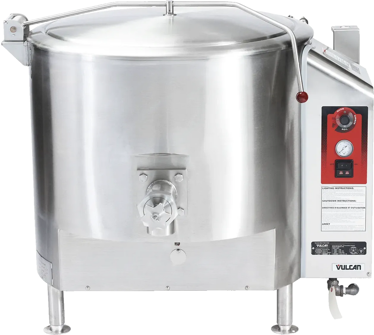 Vulcan - 40 GAL 15 PSI Gas Fully-jacketed Stationary Kettle - GS40ES