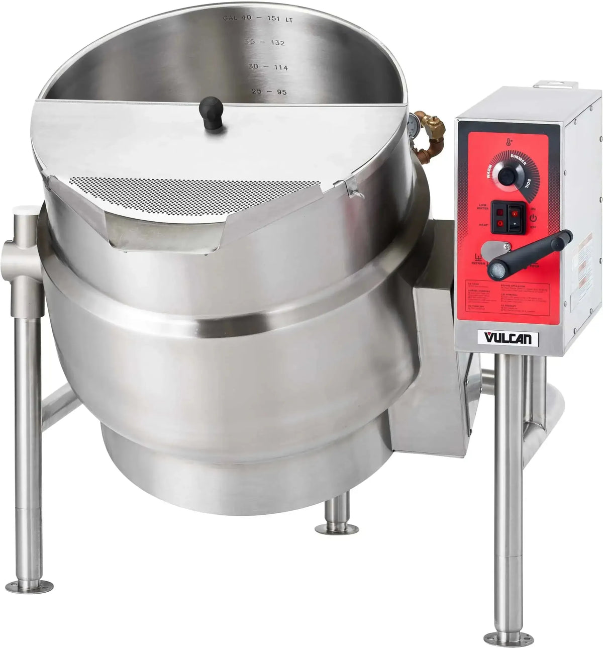 Vulcan - 40 Gallon Tilting 2/3 Jacketed Electric Kettle (K Series) - K40ELT