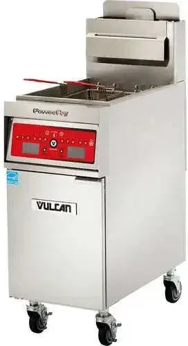Vulcan - 45-50 lb Capacity Natural Gas Floor Fryer, Digital Controls, KleenScreen Filtration - 1TR45DF