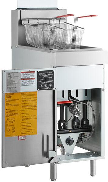 Vulcan - 45-50 lb Oil Capacity Natural Gas Floor Fryer 85,000 BTU - 1VEG50M