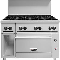 Vulcan - 48" Gas Restaurant Range with 8 Burners with Standard Oven - 48S-8B