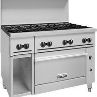 Vulcan - 48" Gas Restaurant Range with 8 Burners with Standard Oven - 48S-8B