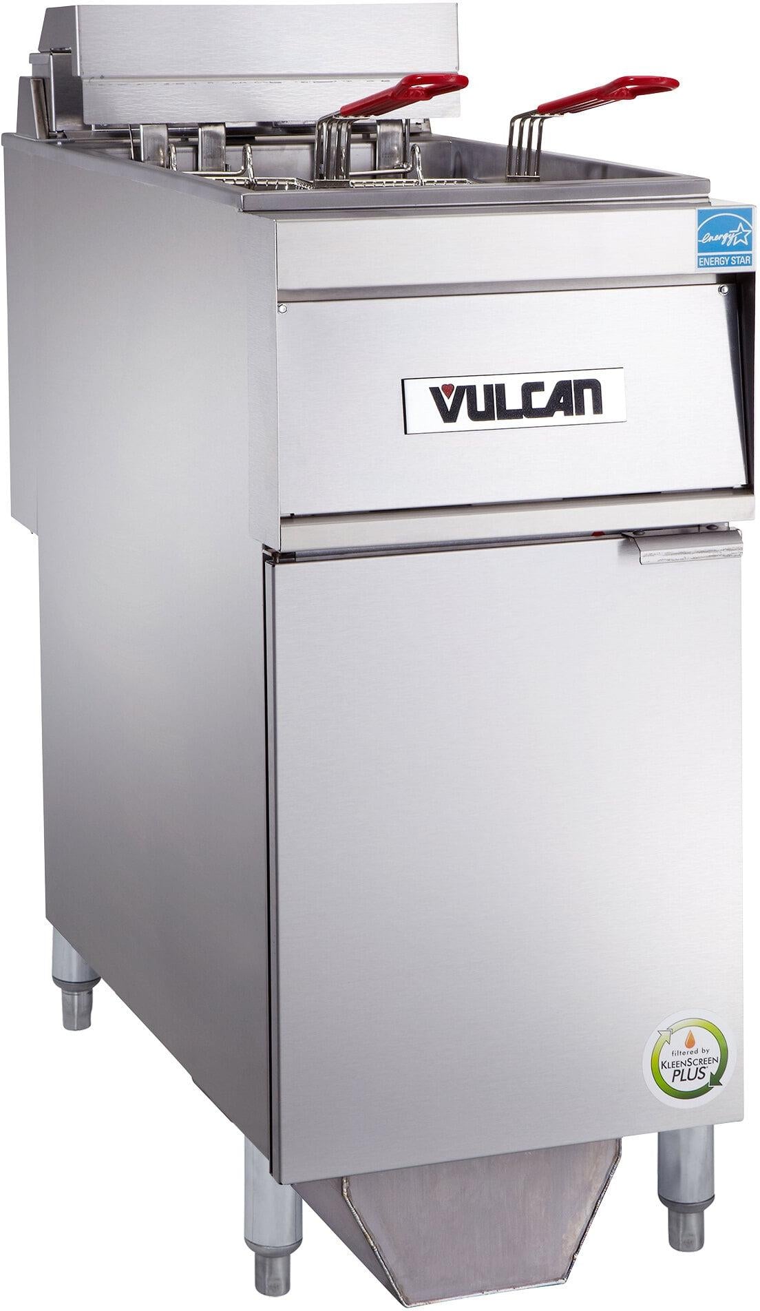 Vulcan - 50 lb Capacity Electric Floor Fryer, Analog Controls, KleenScreen Filtration - 1ER50AF