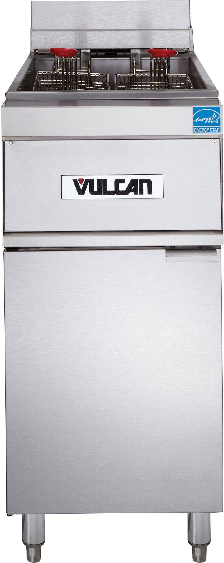 Vulcan - 50 lb Capacity Electric Floor Fryer, Analog Controls, No Filtration System - 1ER50A