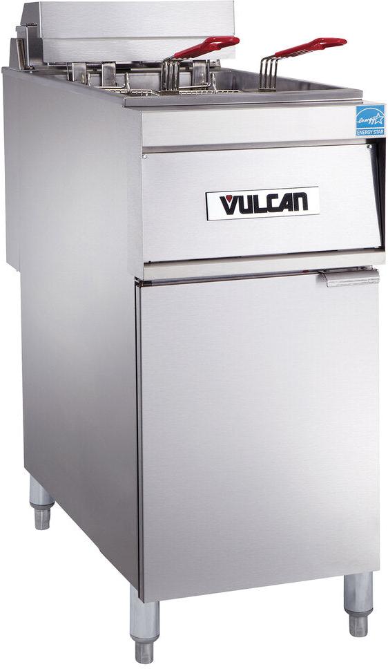 Vulcan - 50 lb Capacity Electric Floor Fryer, Analog Controls, No Filtration System - 1ER50A
