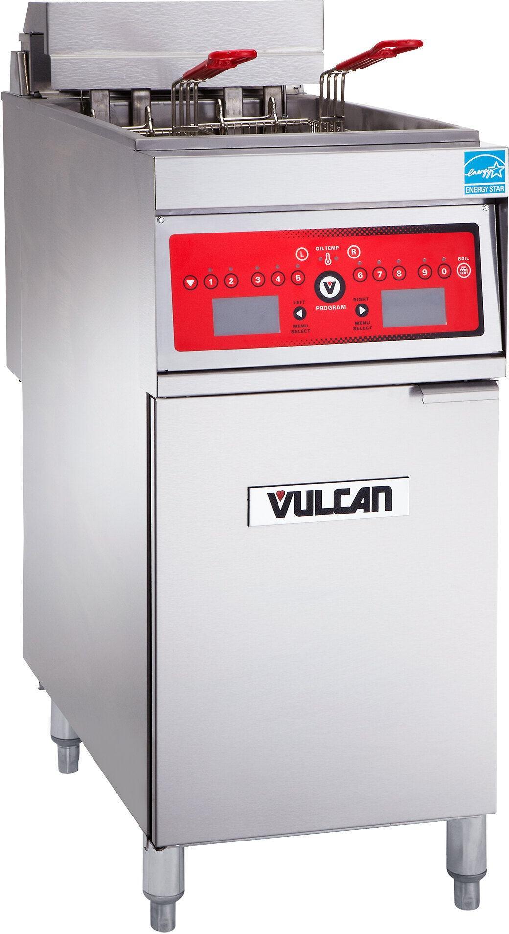 Vulcan - 50 lb Capacity Electric Floor Fryer, Computer Controls, No Filtration System - 1ER50C