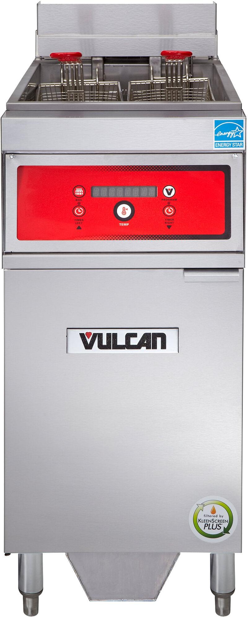 Vulcan - 50 lb Capacity Electric Floor Fryer, Digital Controls, KleenScreen Filtration - 1ER50DF