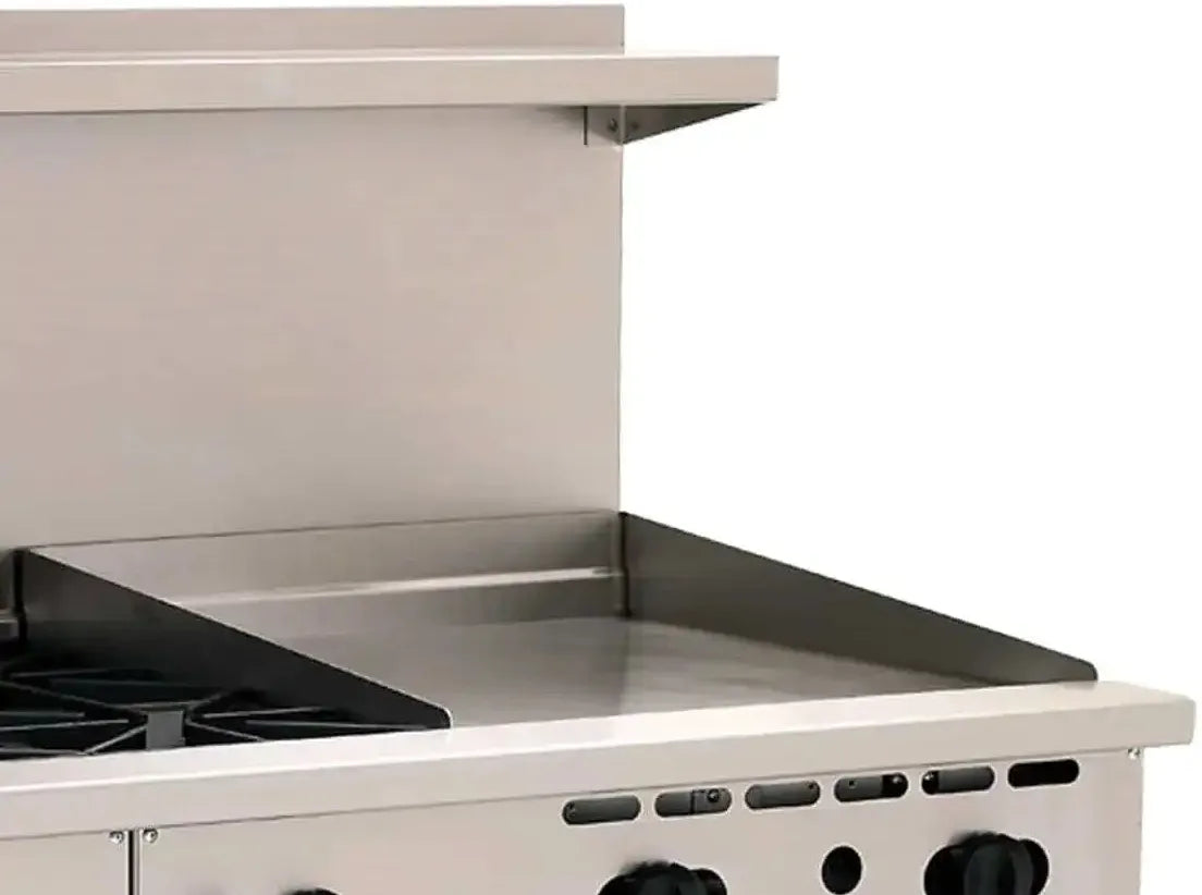 Vulcan - 60" Endurance LP Gas Range with 6 Burners, 24" Manual Griddle, 2 Standard Ovens - 60SS-6B24GP