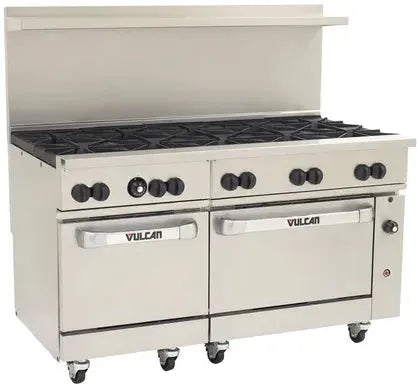 Vulcan - 60" Endurance Natural Gas Range with 10 Burners, 2 Standard Ovens - 60SS-10BN