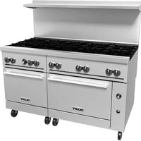 Vulcan - 60" Gas Restaurant Range with 10 Burners and 2 Standard Ovens - 60SS-10B
