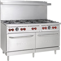 Vulcan - 60" Natural Gas Restaurant Range with 10 Burners with Standard Oven - SX60F-10BN