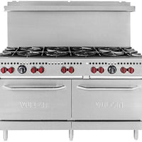 Vulcan - 60" Natural Gas Restaurant Range with 10 Burners with Standard Oven - SX60F-10BN