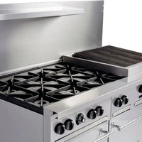Vulcan - 60" Range - 6 Burners with 24" Charbroiler with Standard & Convection Oven - Natural Gas - 60SC-6B24CBN