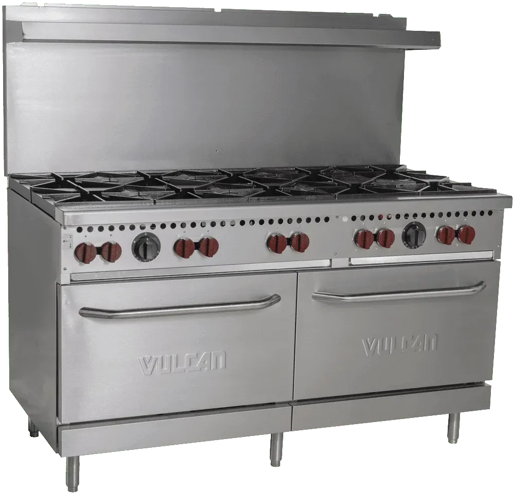 Vulcan - 60" Value Series Gas Range with 10 Burners, 2 Standard Ovens - SX60F-10B