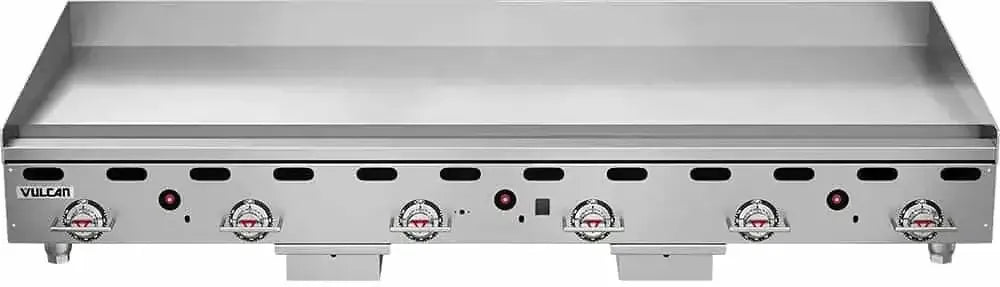 Vulcan - 72" Countertop Gas Griddle with Thermostatic Controls - MSA72