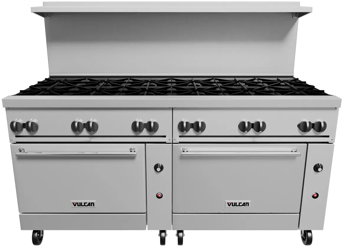 Vulcan - 72" Endurance LP Gas Range with Std. & Conv. Ovens - 72SC-12BP