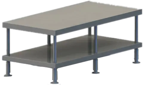 Vulcan - 72" Wide Equipment Stand on Flanged Feet - STAND/F-VCCB72
