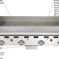 Vulcan - 72" x 30" Deep Heavy-Duty Gas Griddle with Thermostatic Controls - 972RX-30