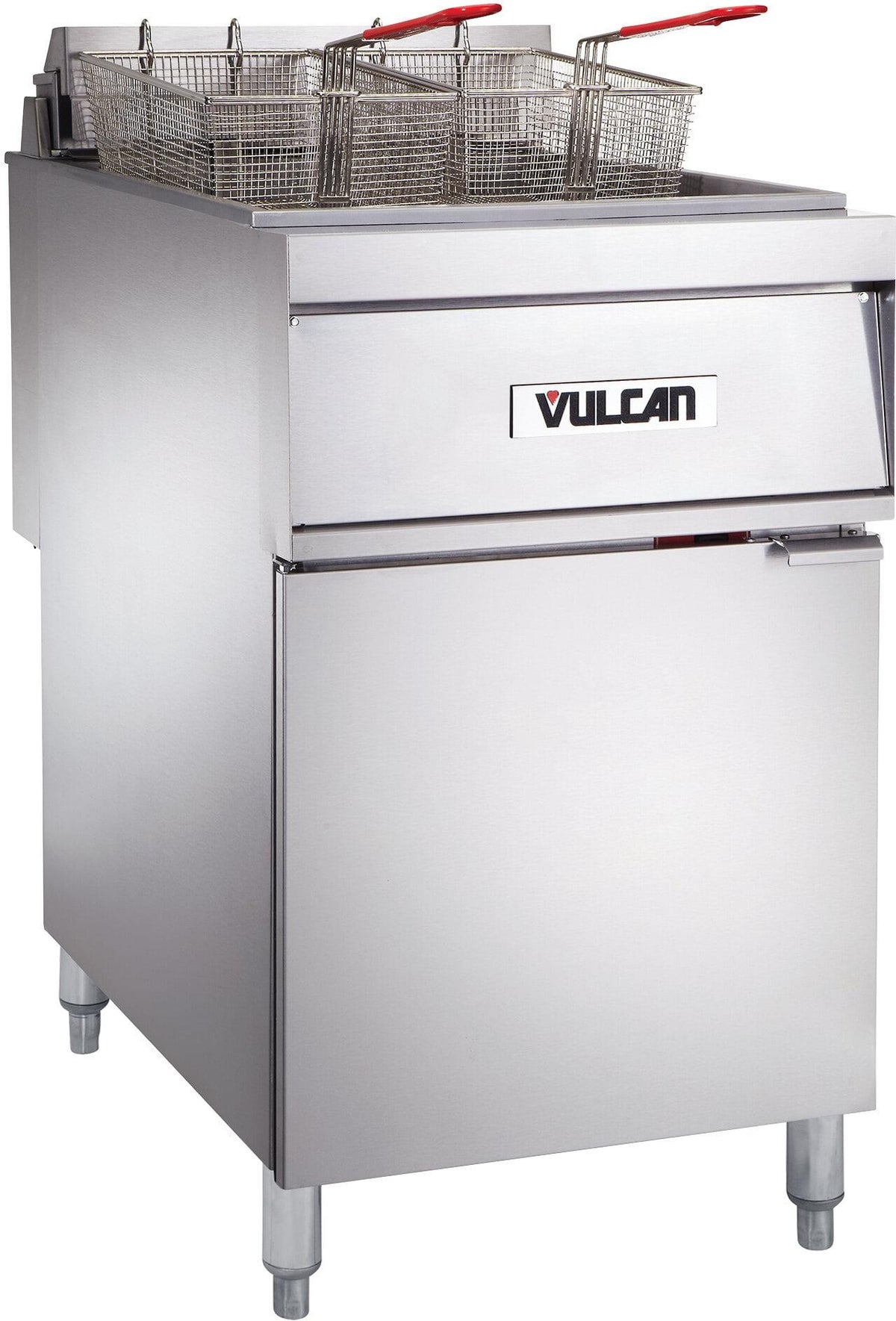 Vulcan - 85-90 lb Capacity Electric Floor Fryer, Analog Controls, No Filtration System - 1ER85A