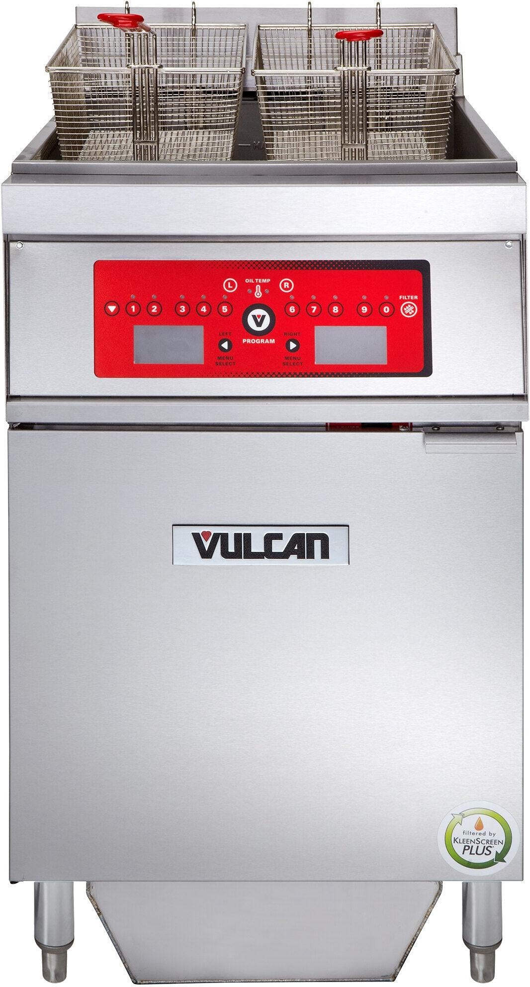 Vulcan - 85-90 lb Capacity Electric Floor Fryer, Computer Controls, KleenScreen Filtration - 1ER85CF
