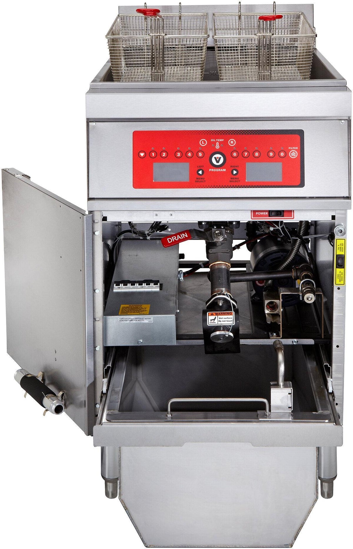 Vulcan - 85-90 lb Capacity Electric Floor Fryer, Computer Controls, KleenScreen Filtration - 1ER85CF