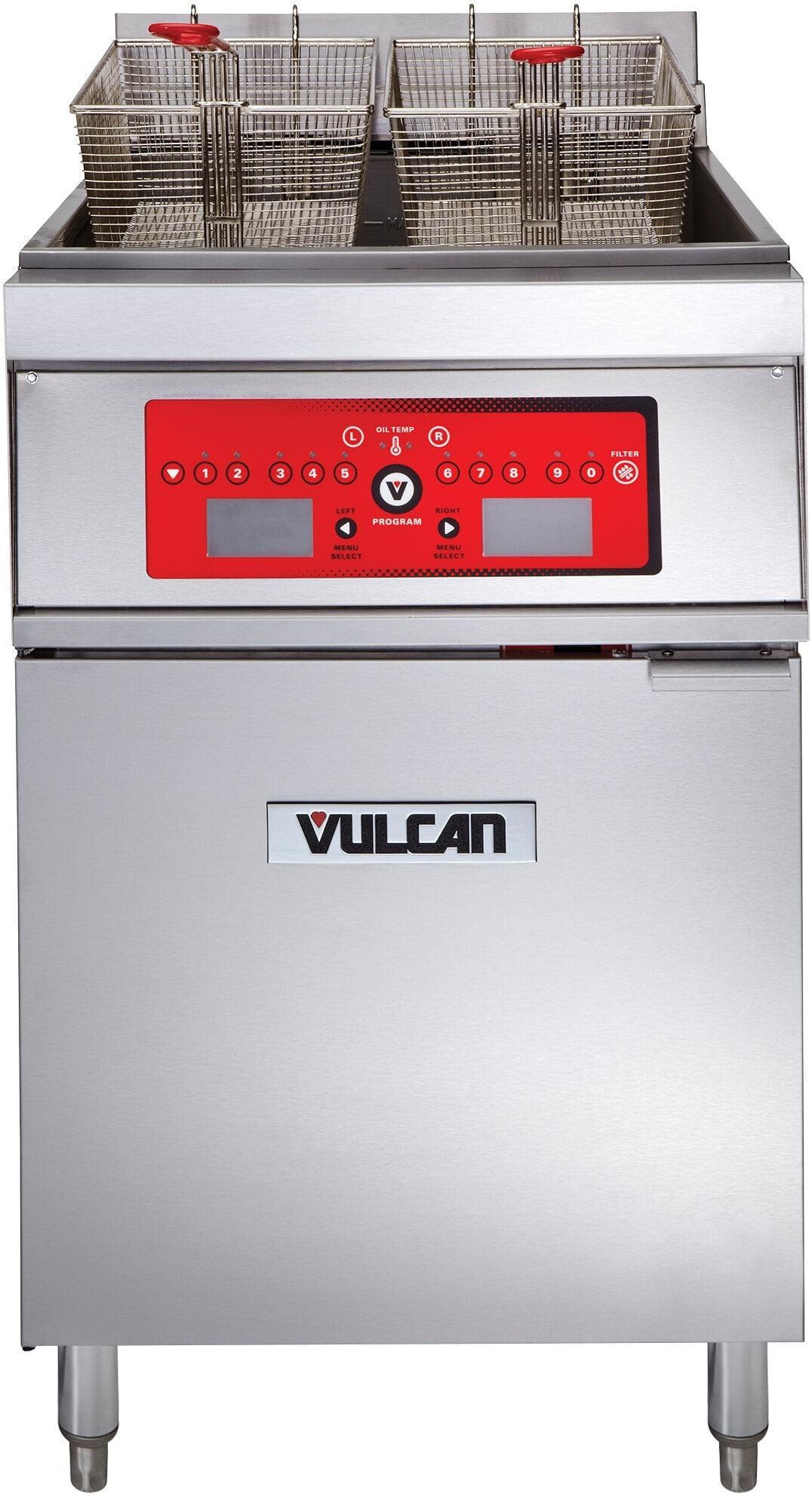 Vulcan - 85-90 lb Capacity Electric Floor Fryer, Computer Controls, No Filtration System - 1ER85C