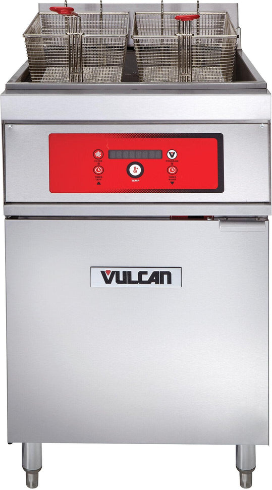 Vulcan - 85-90 lb Capacity Electric Floor Fryer, Digital Controls, No Filtration System, 480V - 1ER85D-2