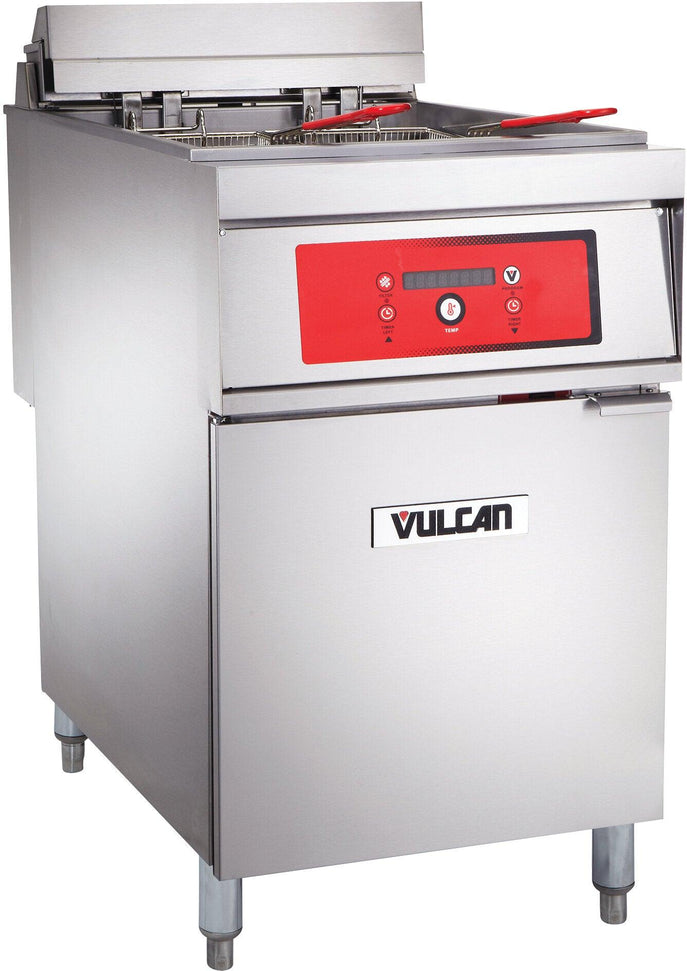 Vulcan - 85-90 lb Capacity Electric Floor Fryer, Digital Controls, No Filtration System, 480V - 1ER85D-2