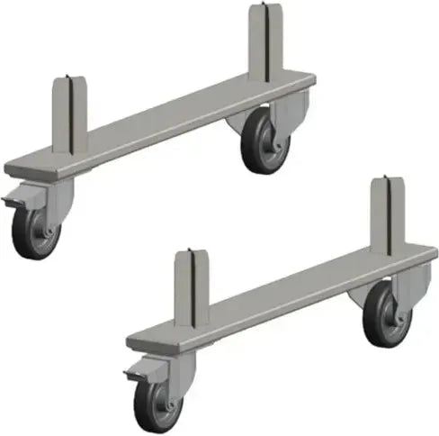 Vulcan - Caster kit with support channel and 2 Locking Wheels for use with TCM-STAND2 - TCM-CAST2