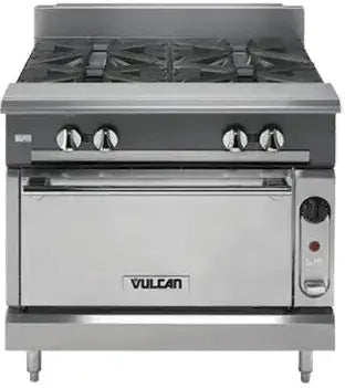 Vulcan - Commercial Range, 36" Wide with 2 Burners, 24" Manual Griddle and Standard Oven - V2BG24S