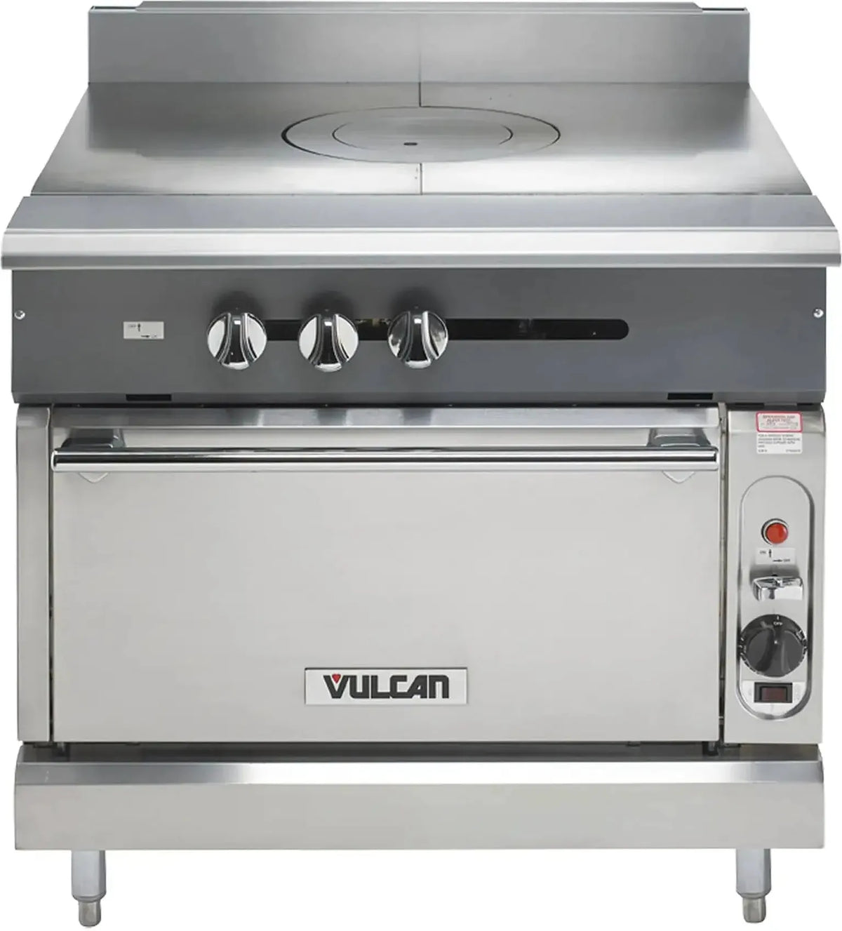 Vulcan - Commercial Range, 36" Wide with 36" French Top and Standard Oven - V1FT36S