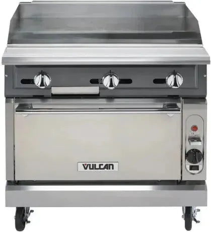 Vulcan - Commercial Range, 36" Wide with 36" Thermostatic Griddle and Convection Oven - VGMT36C