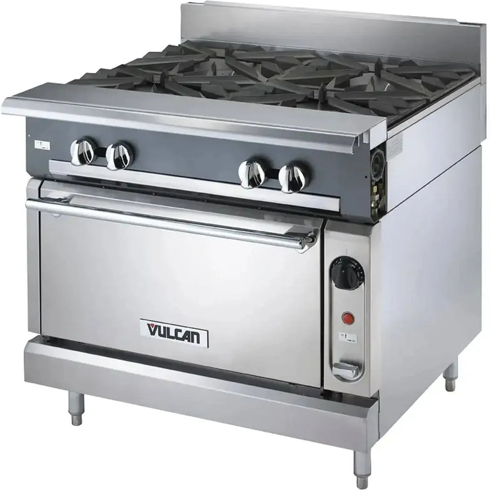 Vulcan - Commercial Range, 36" Wide with 4 Burners Burners and Standard Oven - V4B36S