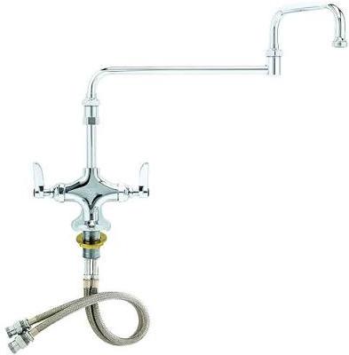 Vulcan - Deck-Mount Double Pantry Faucet with 18" Double-Jointed Swivel Spout - DBLTS 18NZLJ