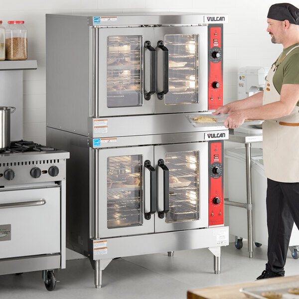 Vulcan - Double Deck Full Size Gas Convection Oven with Solid State Controls, 100,000 BTU - VC44GD