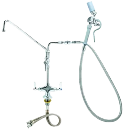 Vulcan - Double Pantry Deck Mount Faucet Washdown Hose With Backflow Preventer and LOW Flow - DBPTYTS WSHDWN